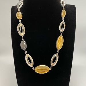 🌸RLM Robert Lee Morris Sterling 925 Necklace with Hematite Stone Length 20” EUC